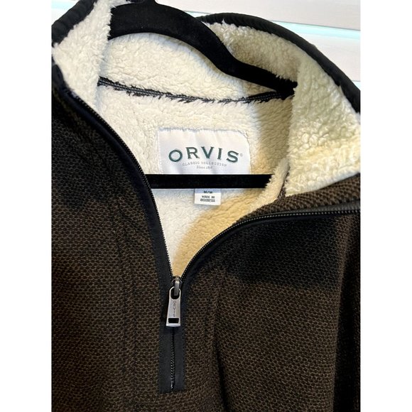 Orvis Sherpa Lined Men's Sweater - Size M - Picture 2 of 4